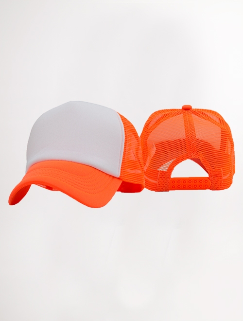 2-Gorra bondeada-blanco y naranja